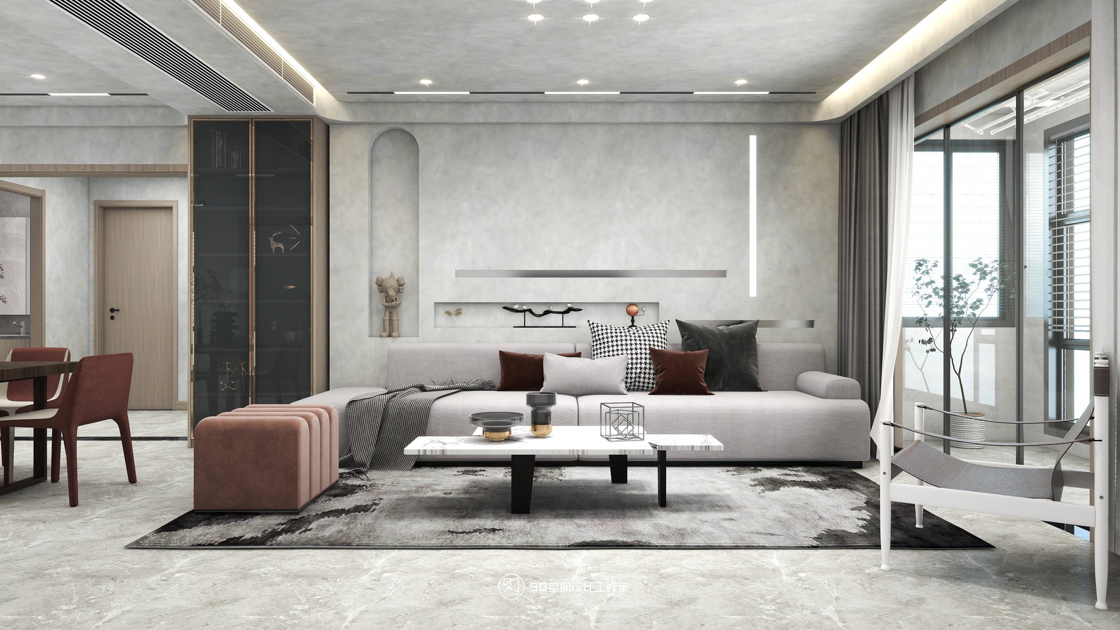 飞云之下 · 侘寂风 117 平 3 房 2 厅 1 卫设计-5