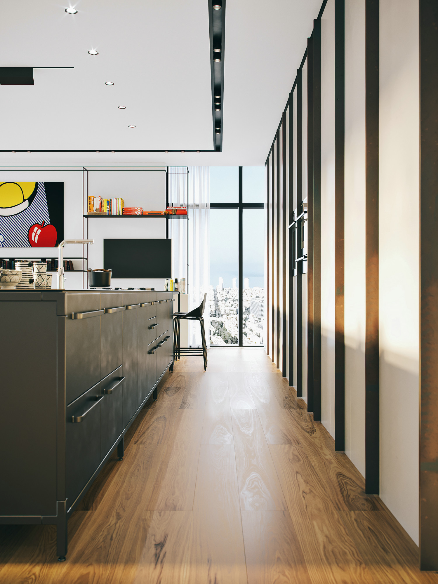 特拉维夫顶层公寓 | 波普艺术风格的室内设计-27