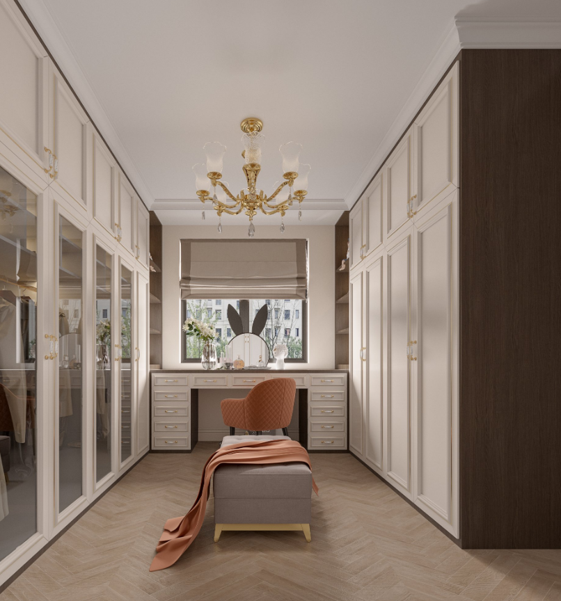 法式温柔 · 香槟色与米白色的雅致空间-5