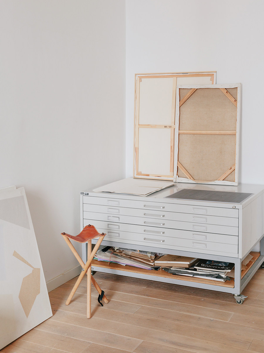 柏林艺术家金·巴特尔特的蜡笔抽象画“绘画”-18