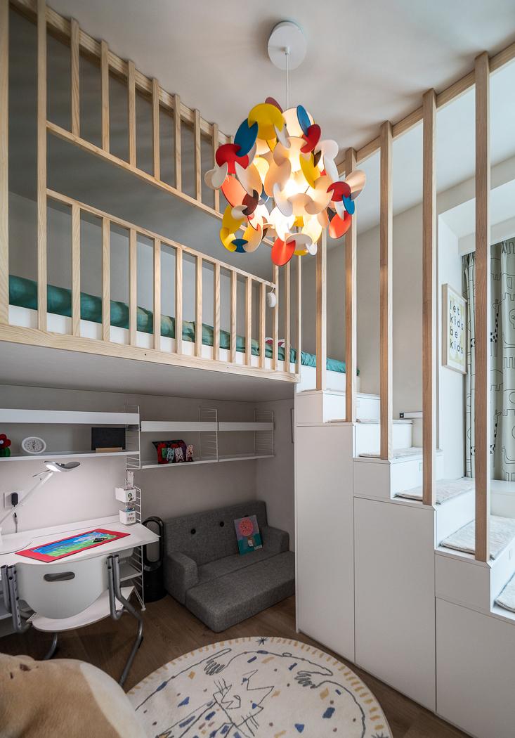 82㎡三口之家的半开放式冥想空间设计-33