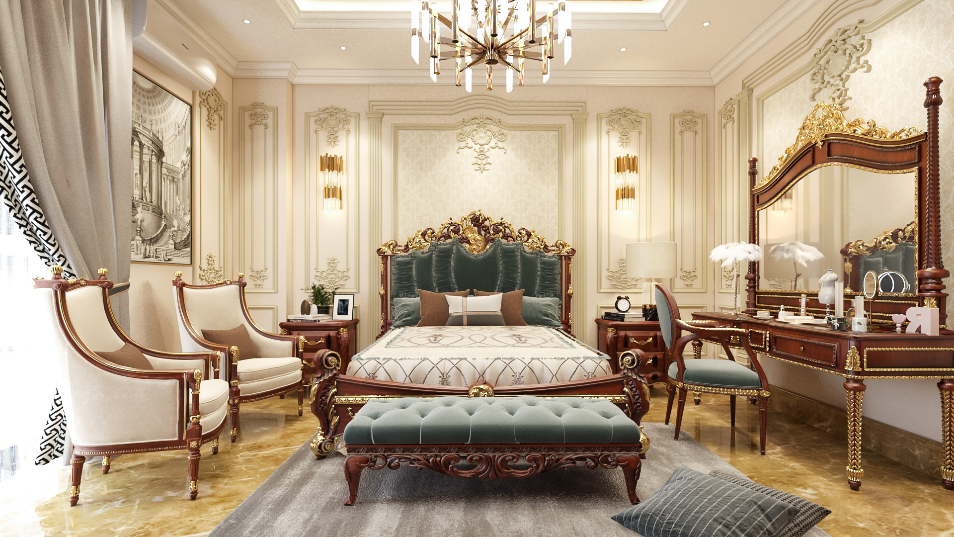 luxury classic bedroom-0