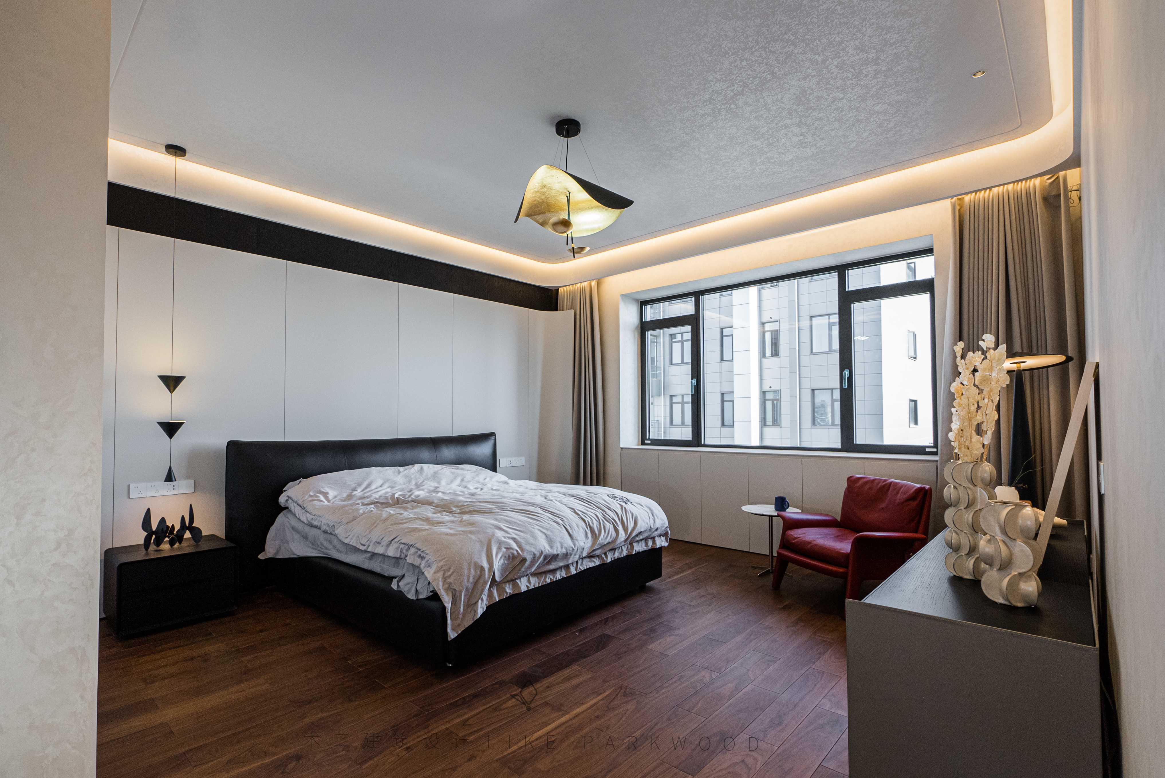 木二设计|298平极简滨江平层-39