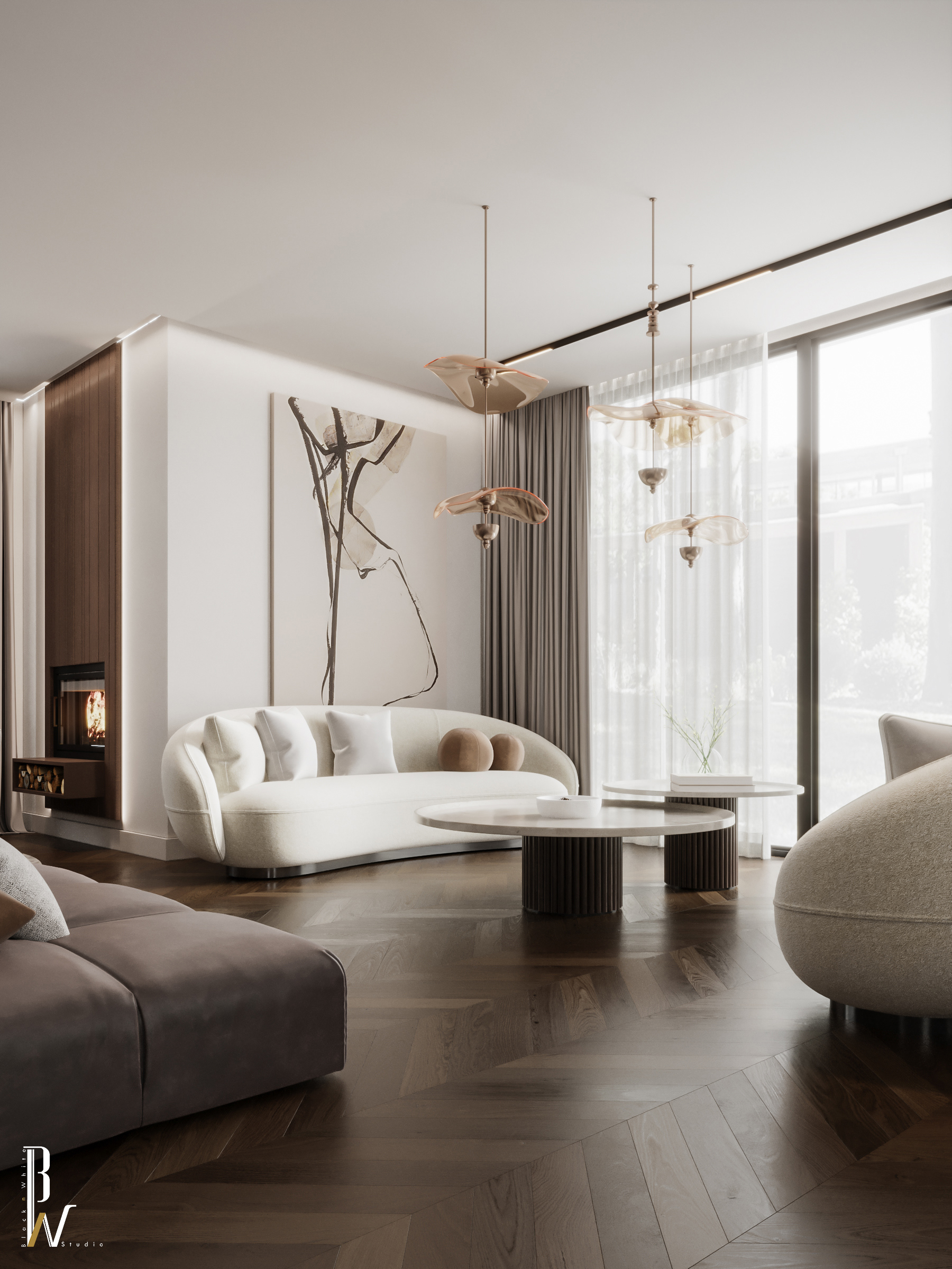 大厅和主卧室丨摩洛哥丨Black N White-27