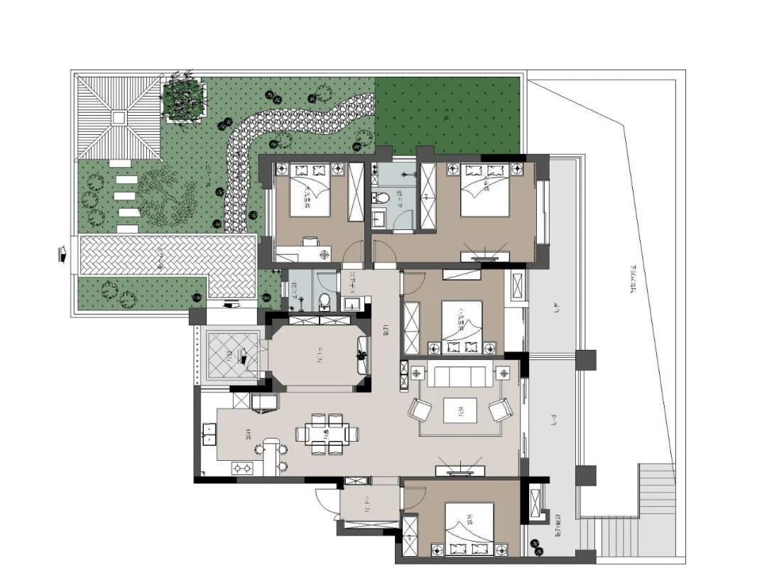 轻奢改造,八角玄关、开放式厨房打造现代宜居空间-0