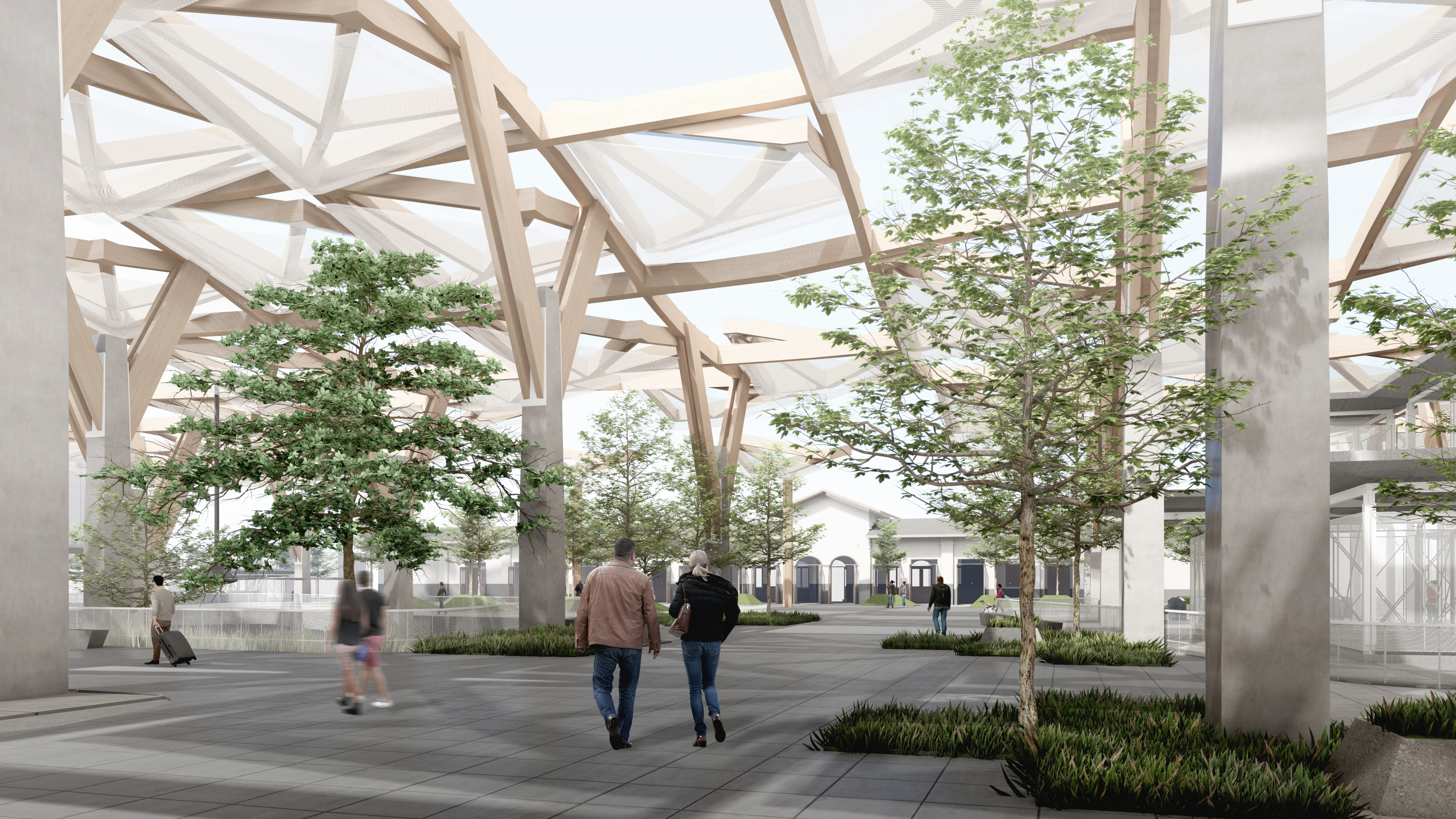 古崩城市天篷交通枢纽-23