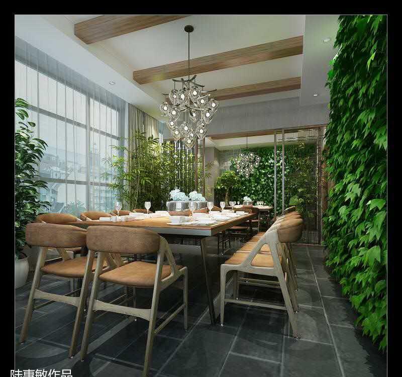 
大牧飞沙，环岛纯绿色植物1000平饭店设… -19