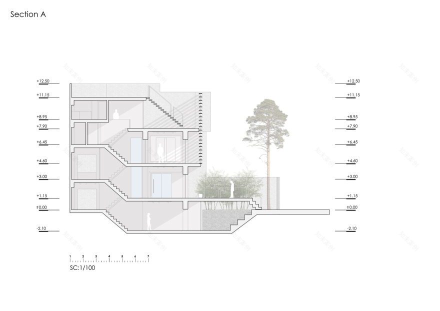 伊朗 Tehran JEE Gallery 嵌套式景观画廊设计丨伊朗德黑兰丨Alborz Nazari,Amin Hosseinirad-24