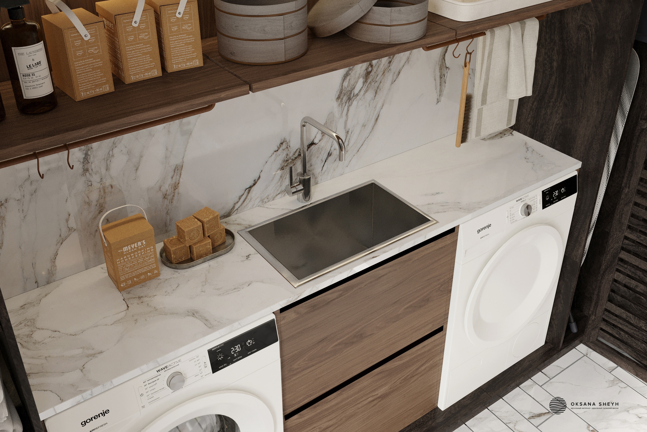 Marble laundry room-7