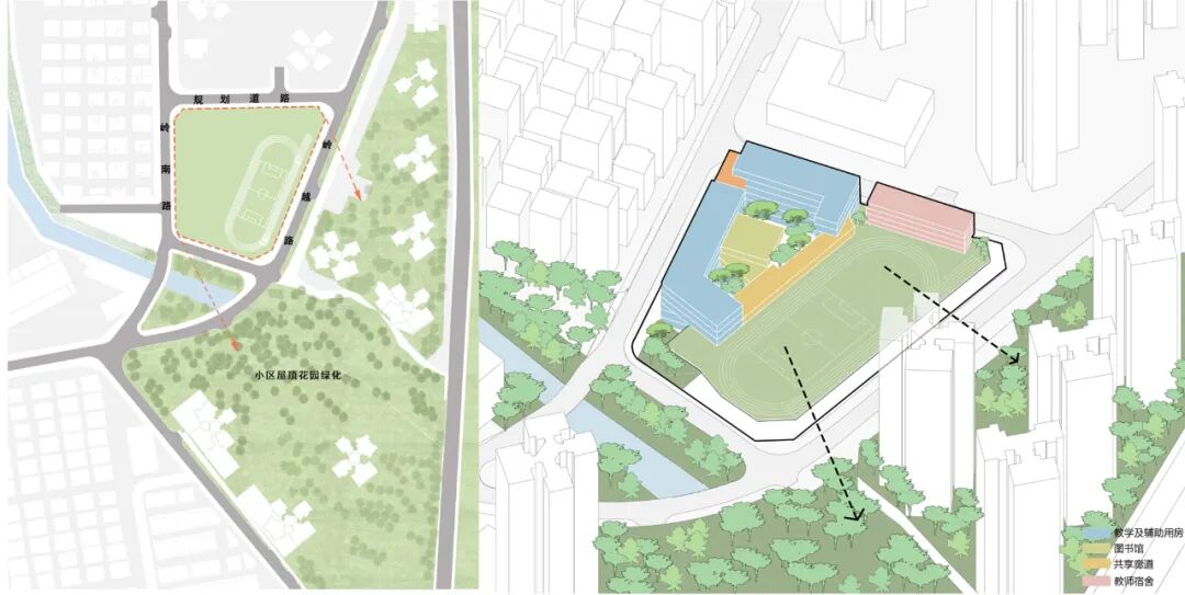 作品推介|立体庭院与开放边界：深圳市龙华高级中学教育集团民治校区-54
