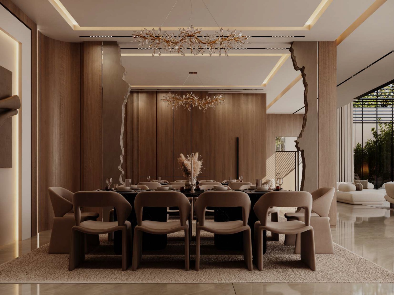 Reception & Dining design villa-2