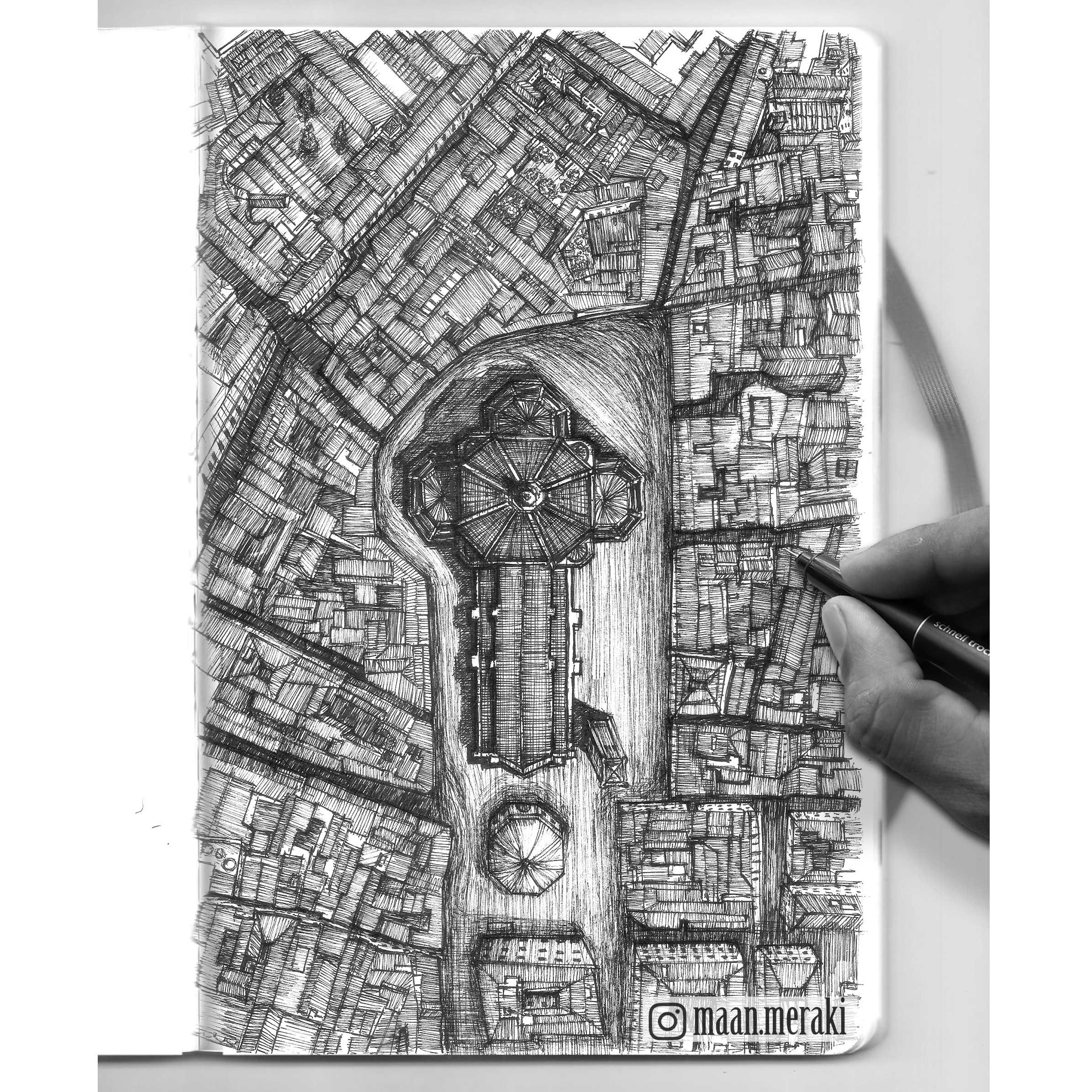 Pen and Ink Architecture Sketches-6