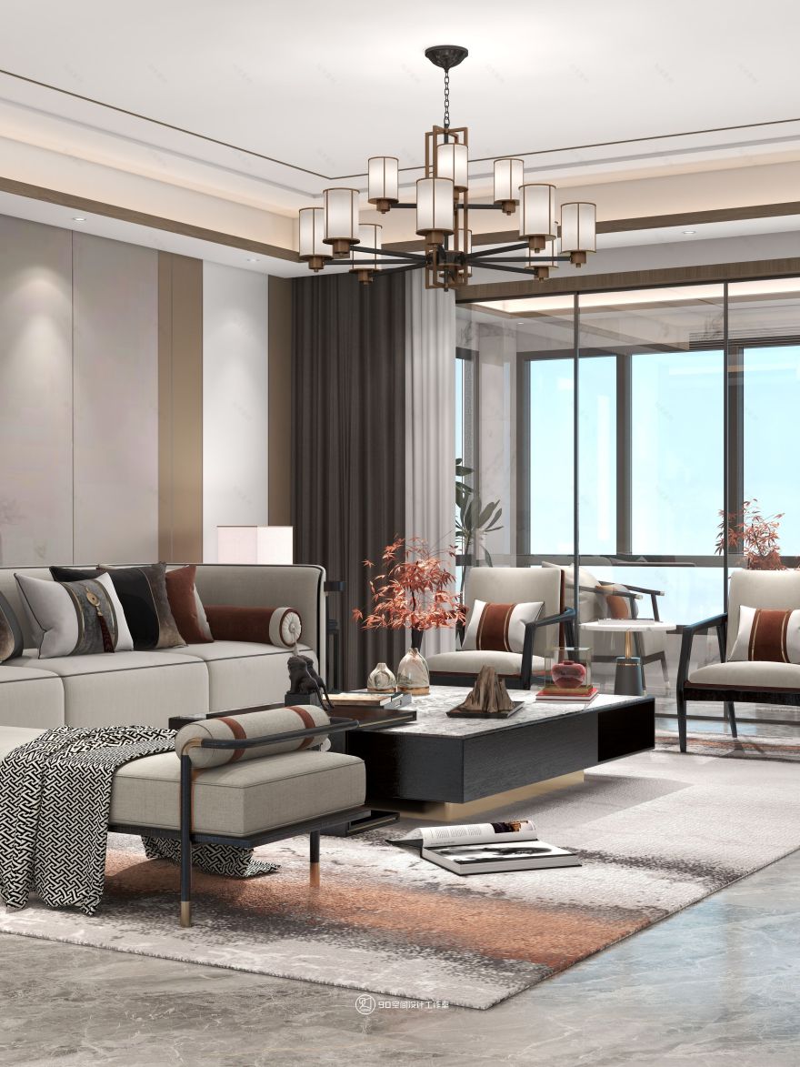 西楼别序新中式风格丨90 空间设计-5