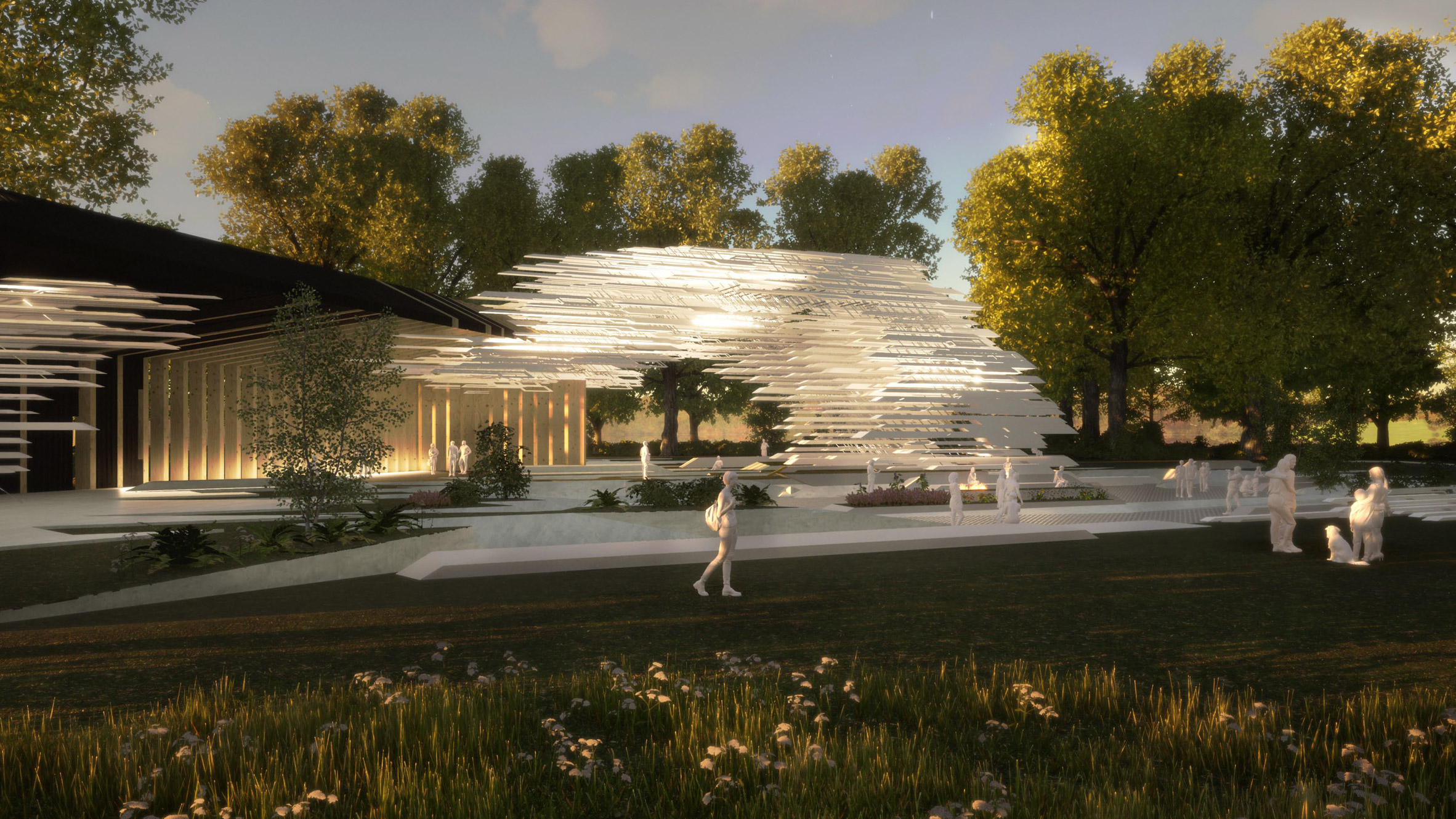 肯塔基州农场多功能活动亭设计-0