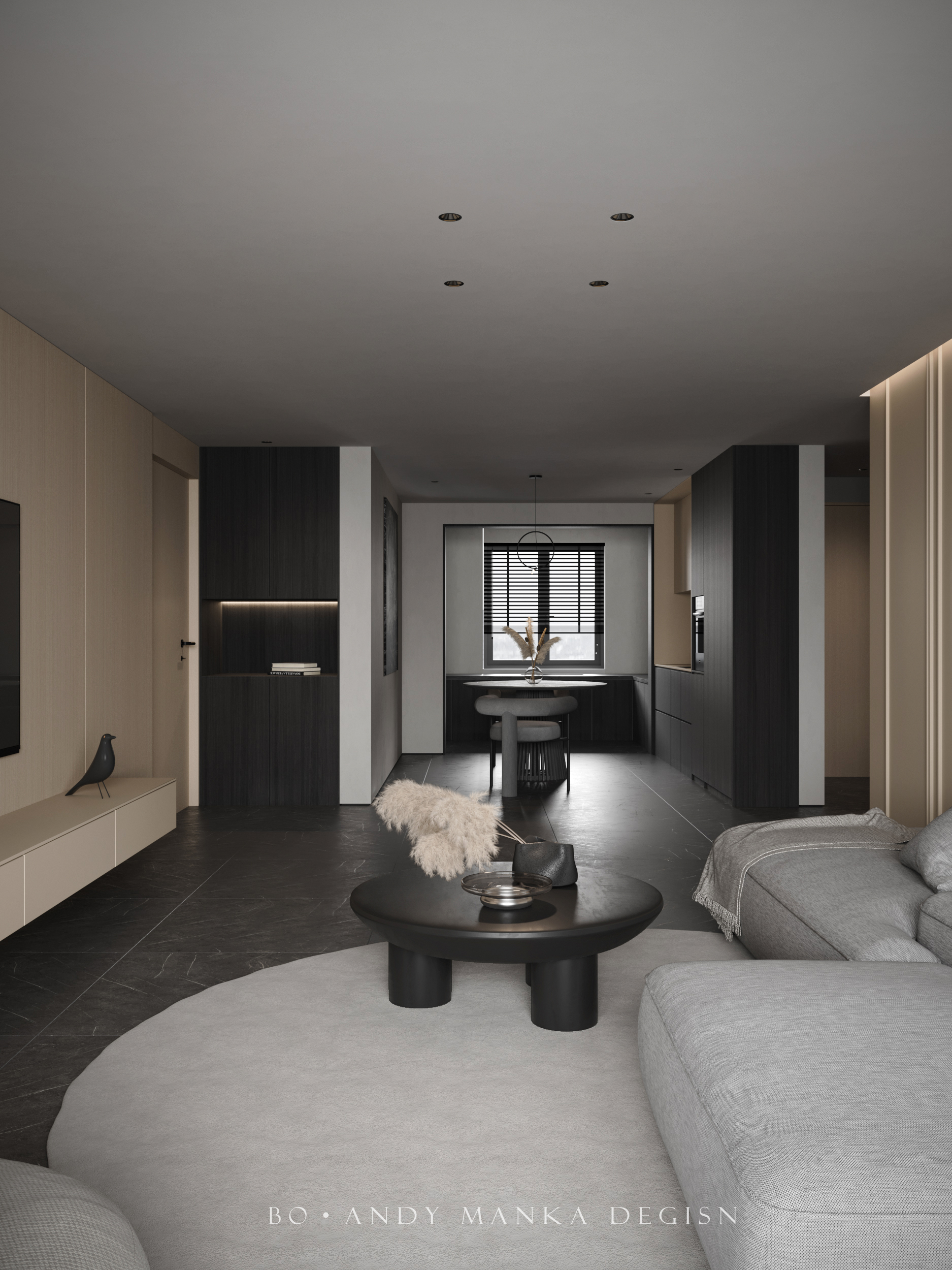 黑色与木色的碰撞-1