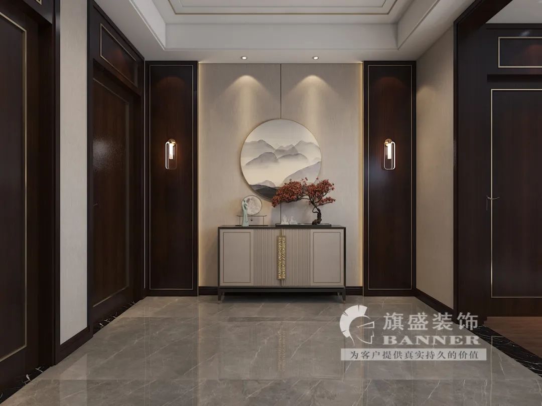 绛红之韵，山水之境——现代中式家居设计新诠释-2