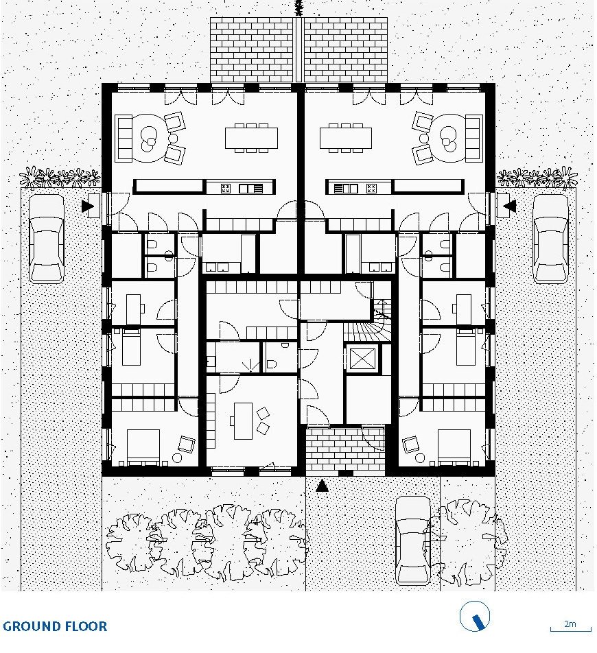 比利时郊区别墅设计，创新几何形态与丰富空间层次-4