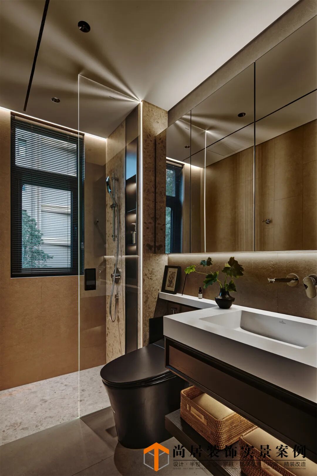 尚居实景案例丨60w打造出的140平暗调空间丨中国南京丨尚居装饰-55