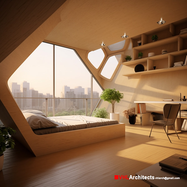 Mult colective housing with hexagonal structure-6