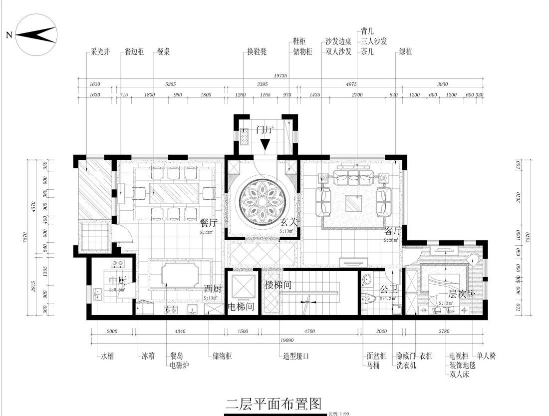 
欧式法式新中式别墅设计效果图102 -12