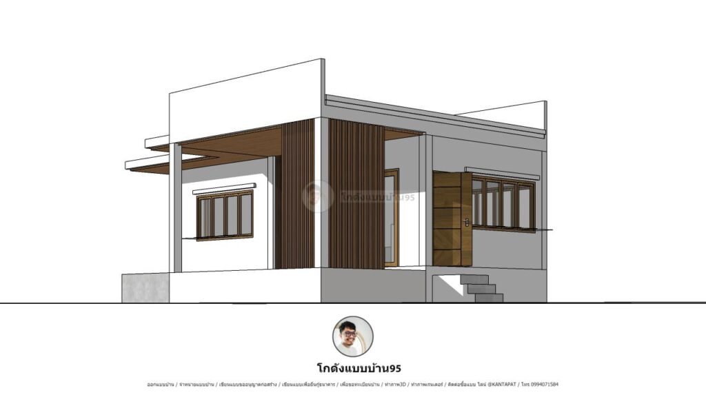 方形房屋 P  1994 单层小房屋设计-18
