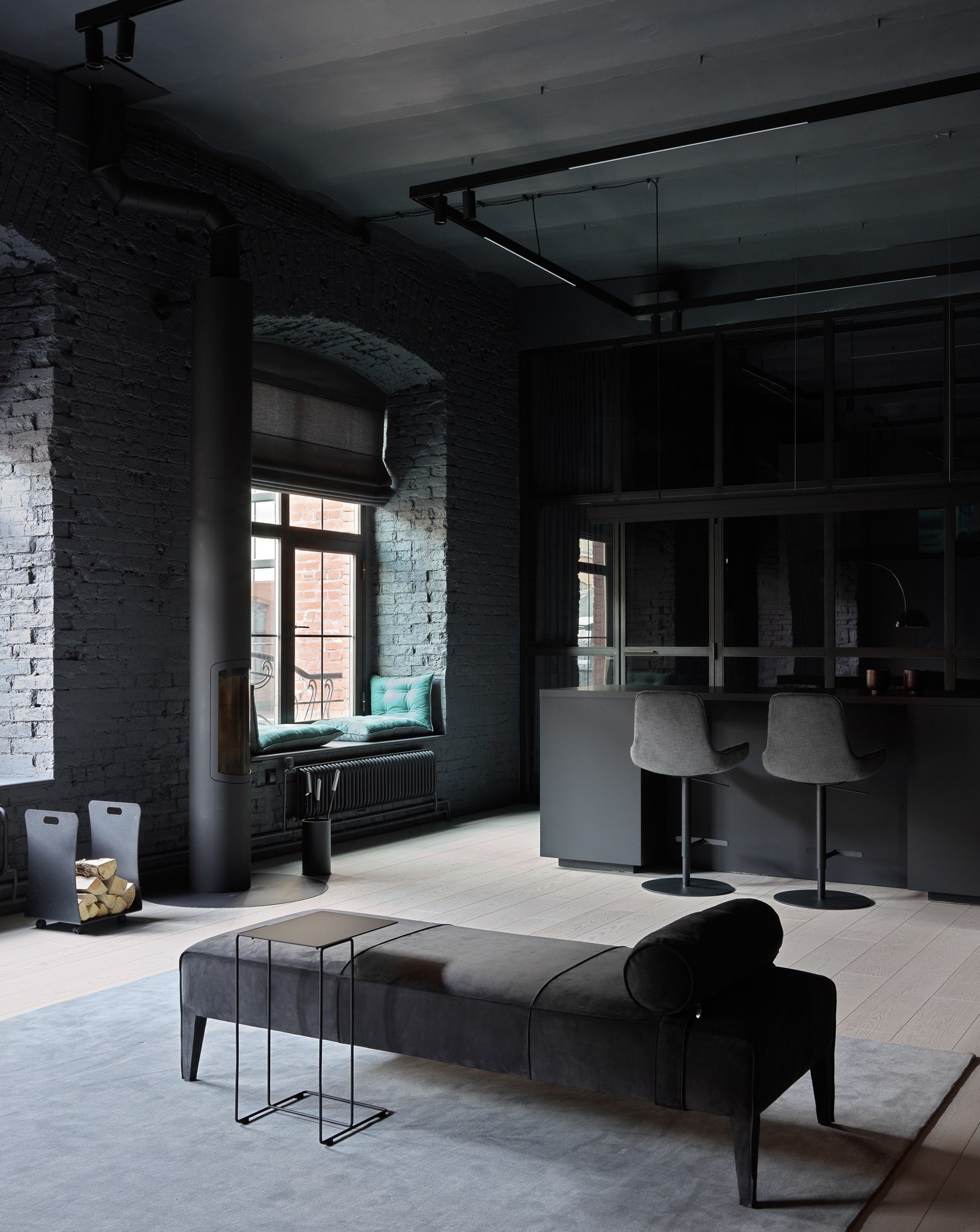 150㎡原工厂建筑内公寓设计丨俄罗斯莫斯科丨设计师塔季扬娜·库兹明娜-12