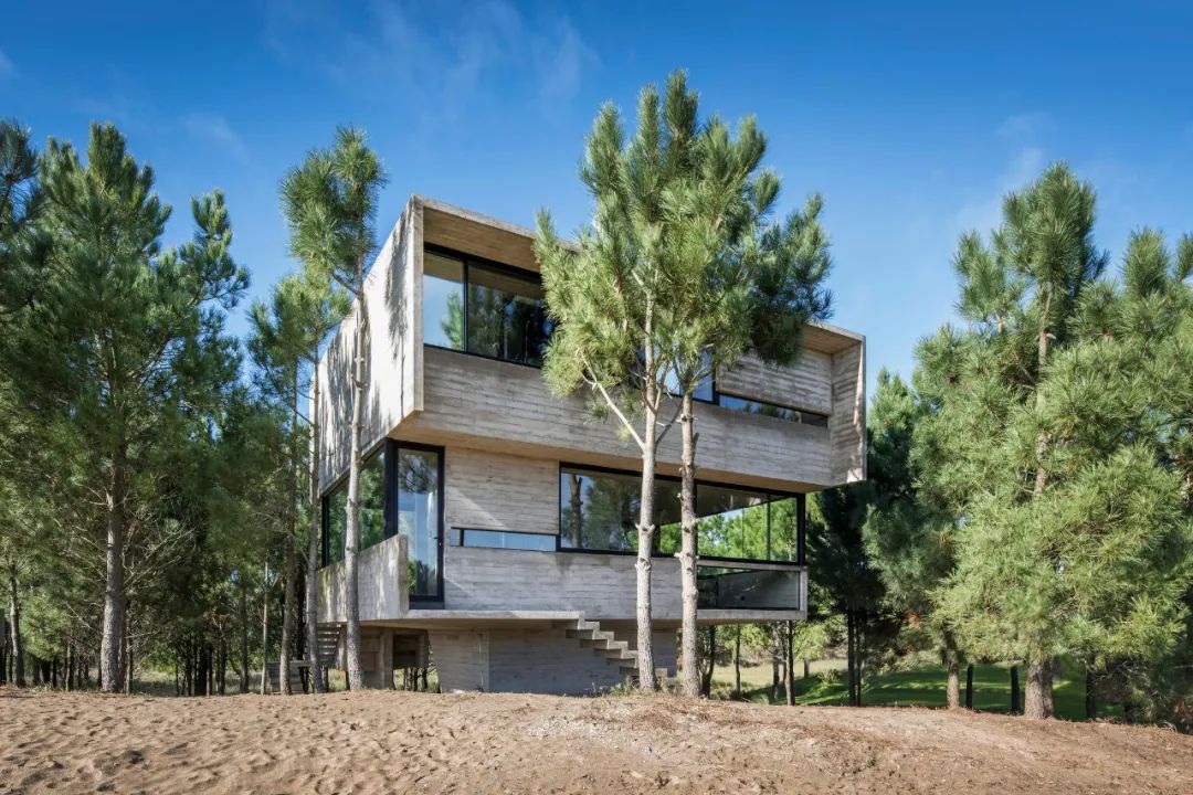 阿根廷自然纯粹清水混凝土住宅设计-87