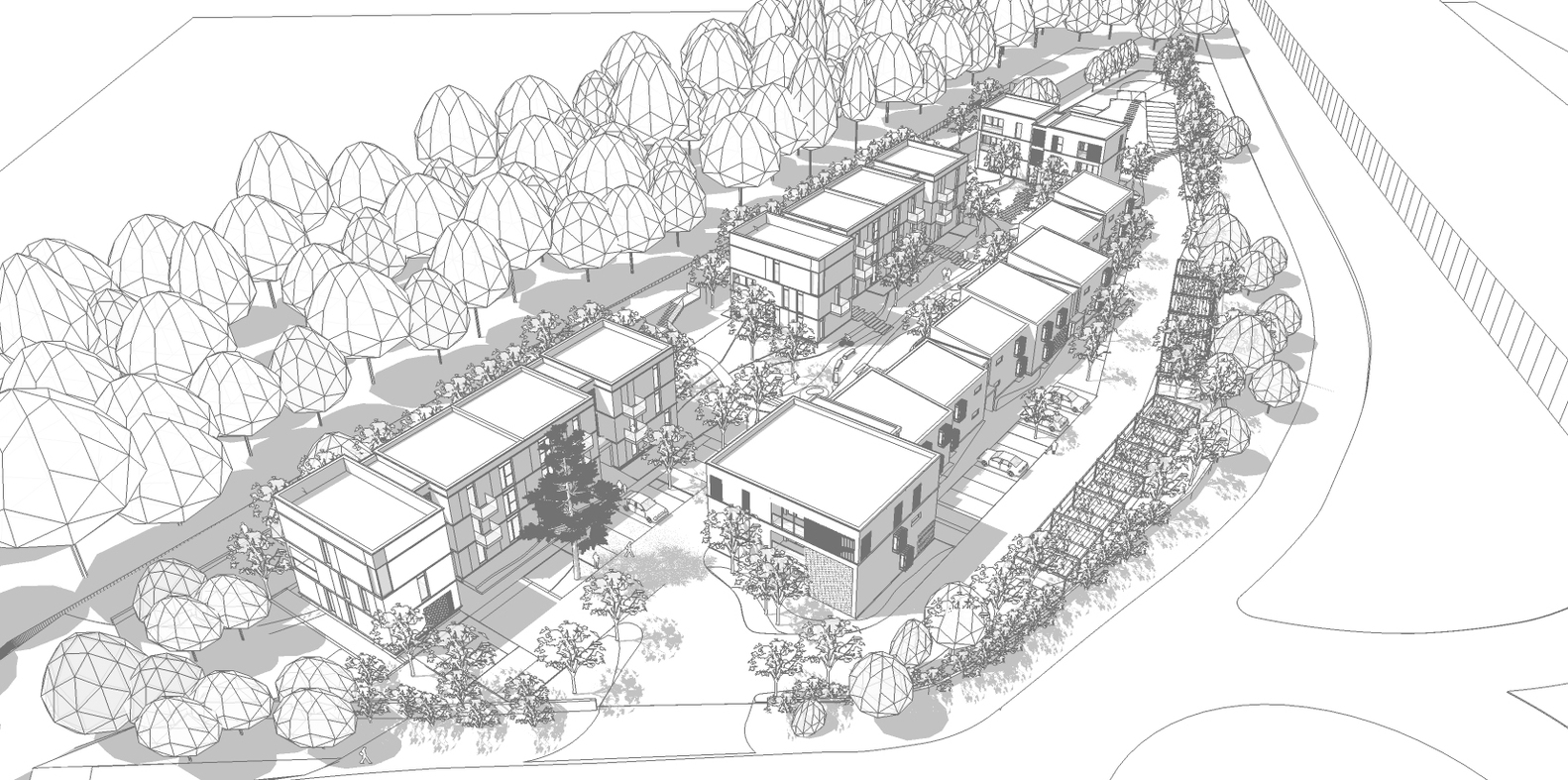 废弃酒店变身的现代乡村社区（Clock House Gardens）-52