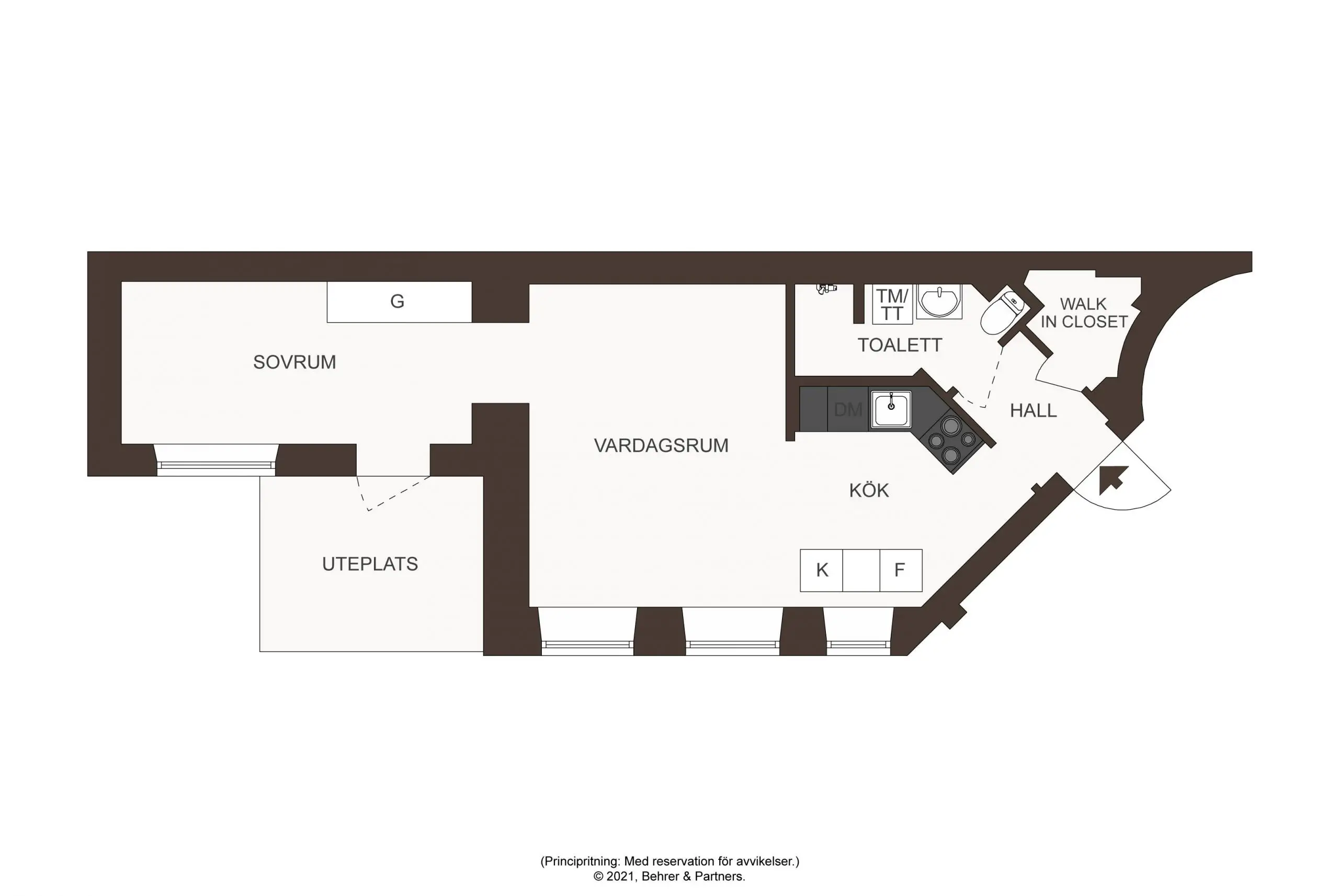 38m2 瑞典小公寓，色彩对比鲜明，家影院设计独特-18