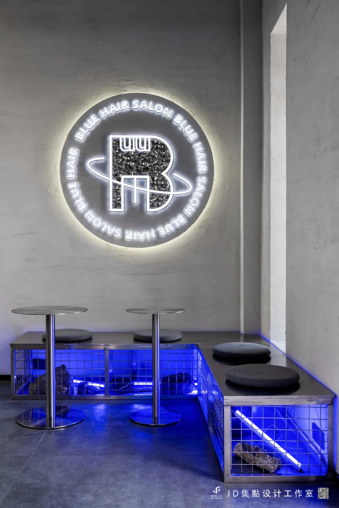 BLUE Hair Salon · 天空之境,蓝色美学空间丨JD 集點设计工作室-26