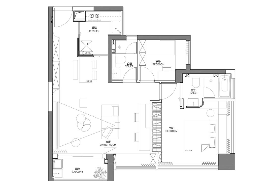弧线共构浪漫之家 · 深圳科技夫妻品质生活空间丨中国深圳丨予象空间设计-8