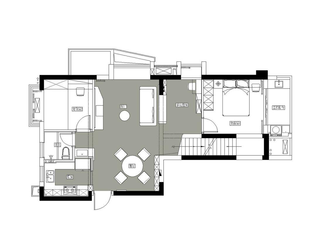 极简之美 · 105 平跃层多功能空间设计-8
