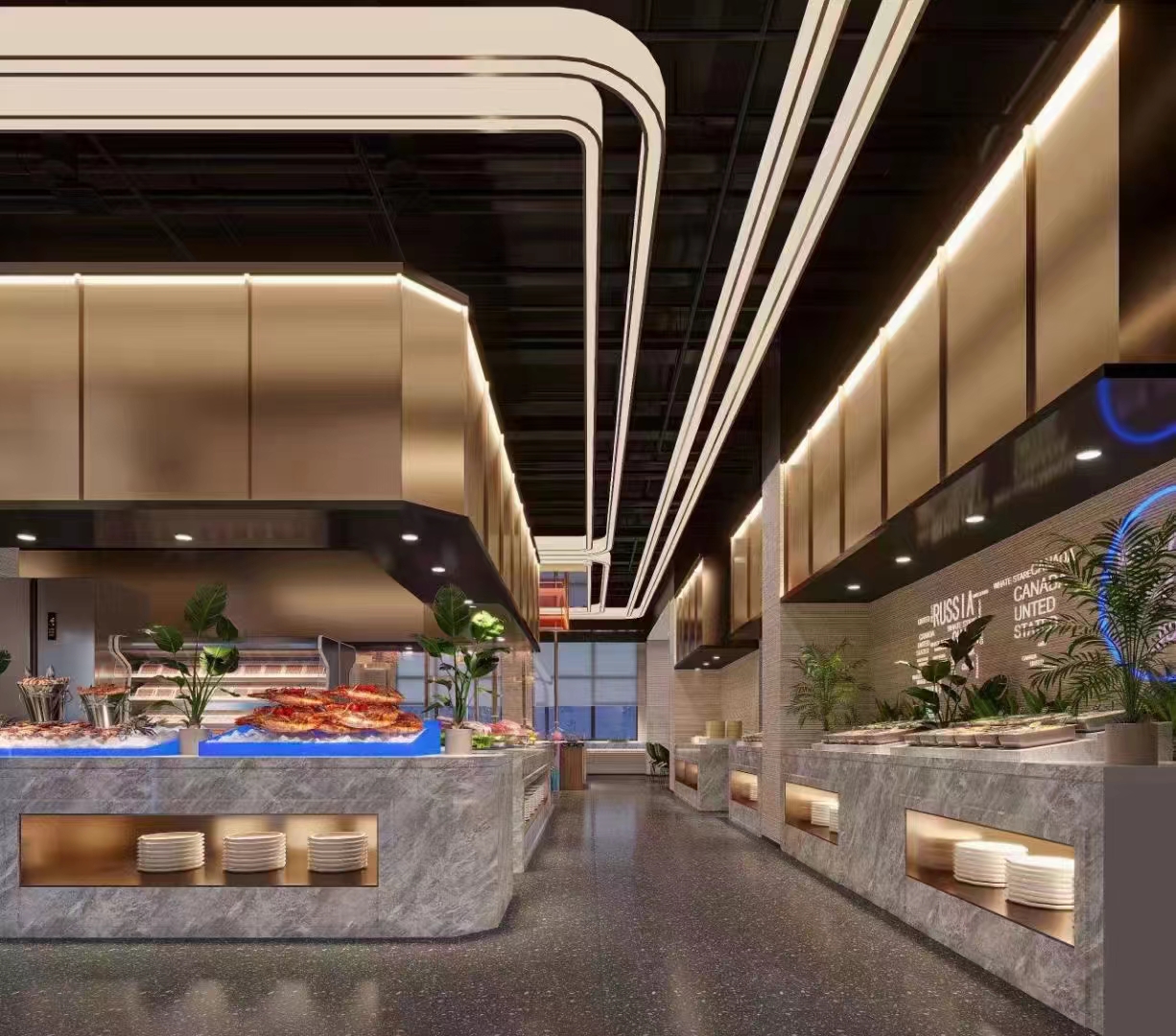 水晶感满满的海鲜餐厅 奇光幻化星辰里 灿烂波澜漫潮生-4