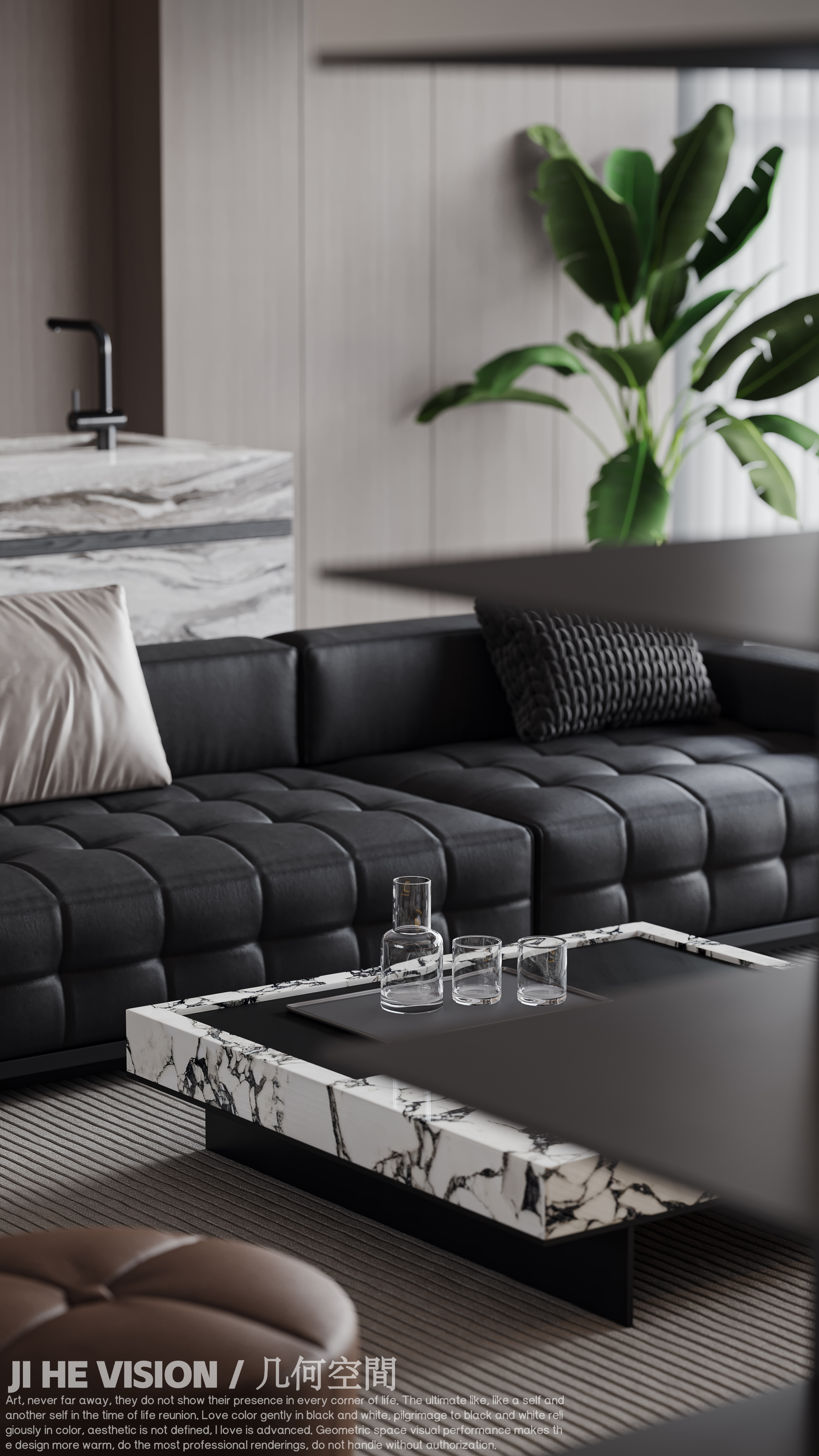 几何空间视觉表现 | 远大印澜山意式轻奢空间-11