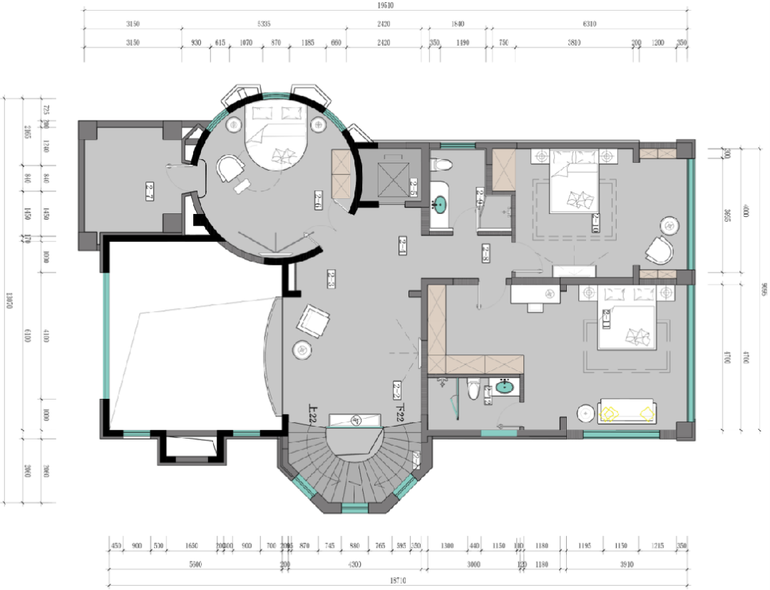 法式优雅 · 1100㎡独栋别墅的奢华改造之旅丨尚层装饰-14