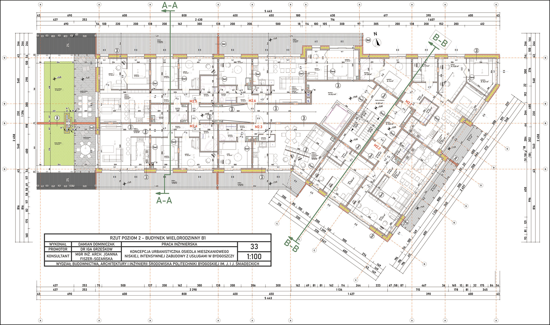 DREWNIANY BUDYNEK MIESZKANIOWY WIELORODZINNY Z CLT-15