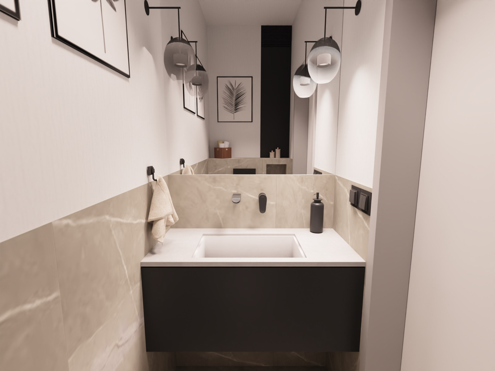 Interior design of 4 room apartment-1