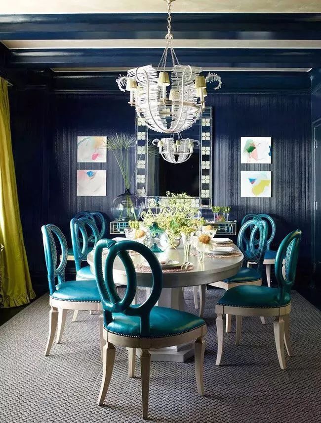 孔雀蓝的家居艺术,优雅神秘的配色方案-28