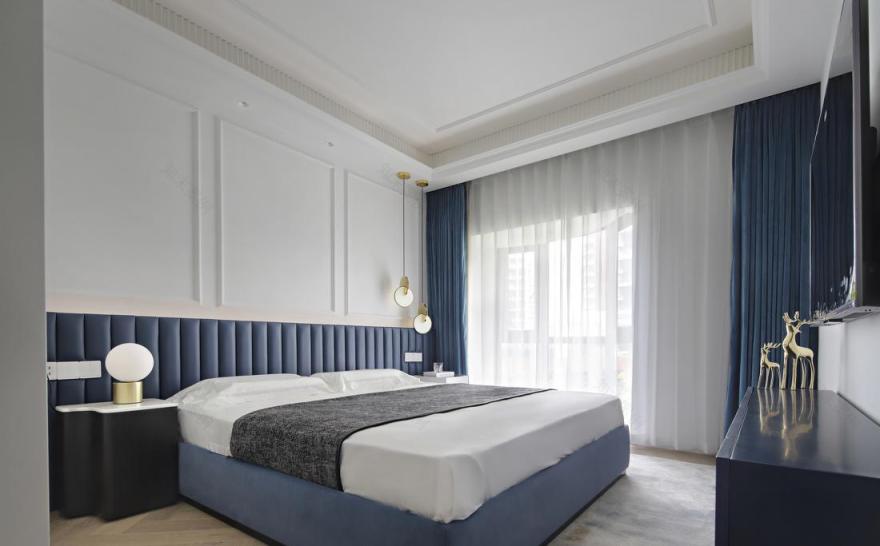 蓝白交响曲 · 开放式厨房设计丨方界作品-38