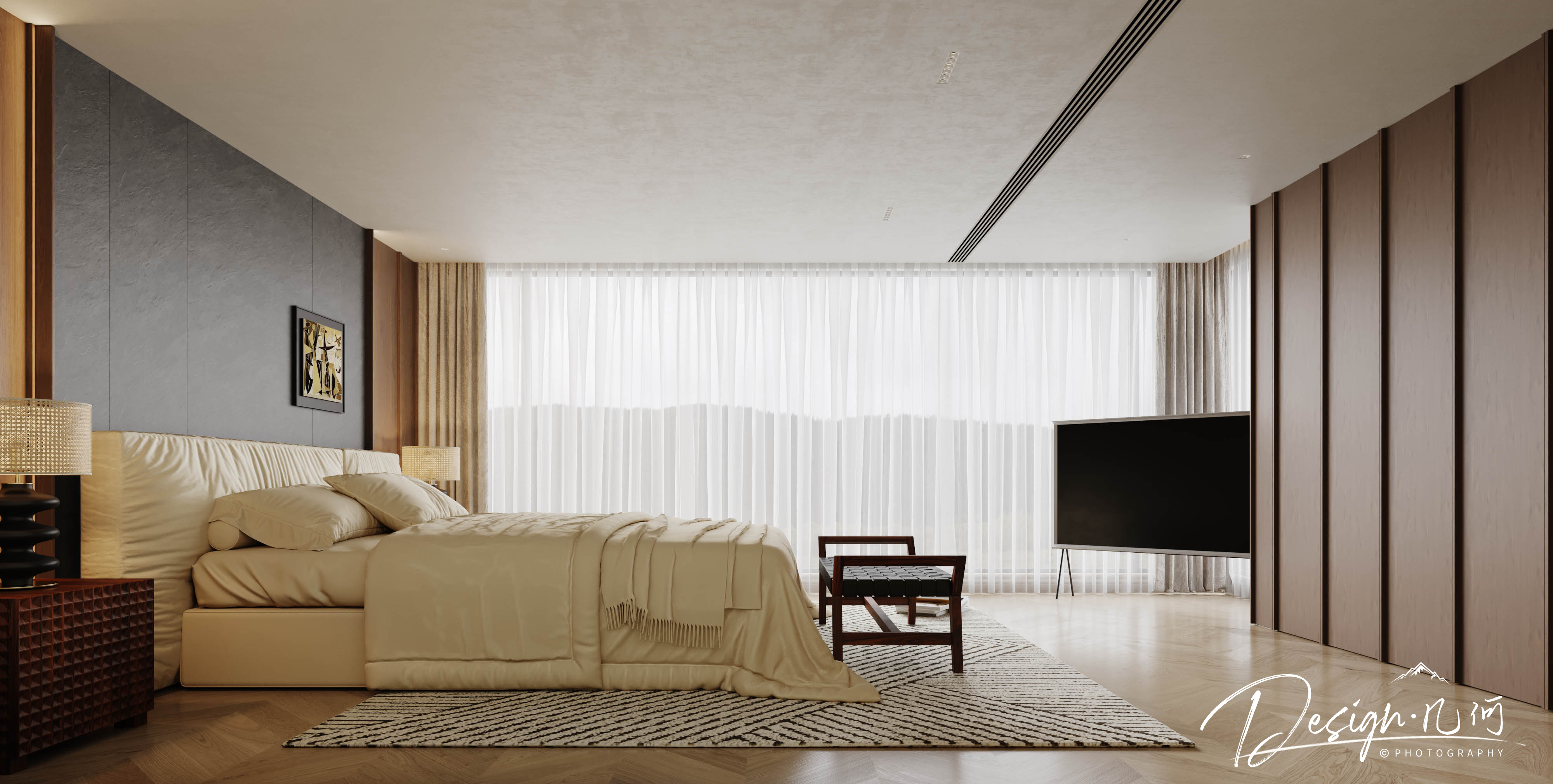 几何空间视觉表现 | 国建红郡中古风客餐厅-21