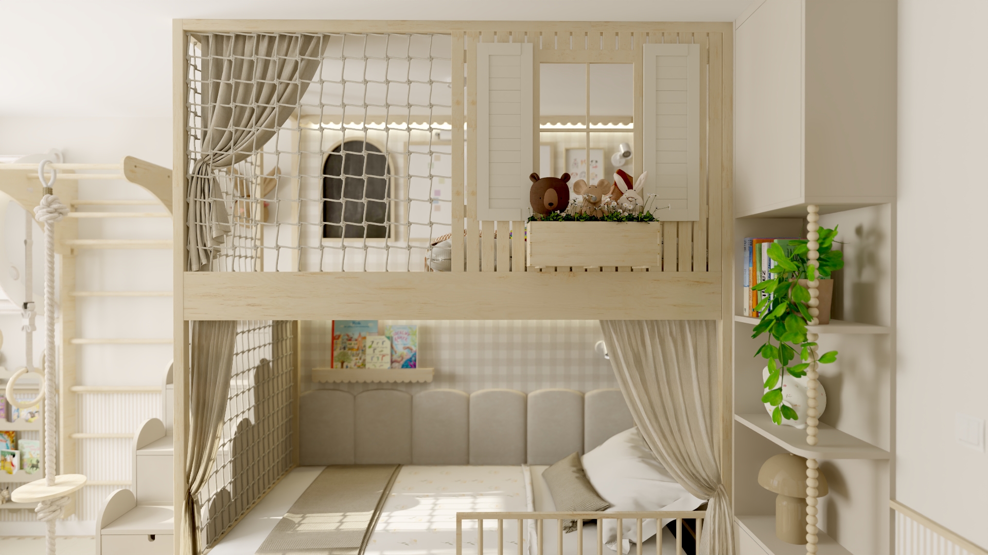 Pokój Zosi z antresolą w wersji beżowej | Wrocław-9