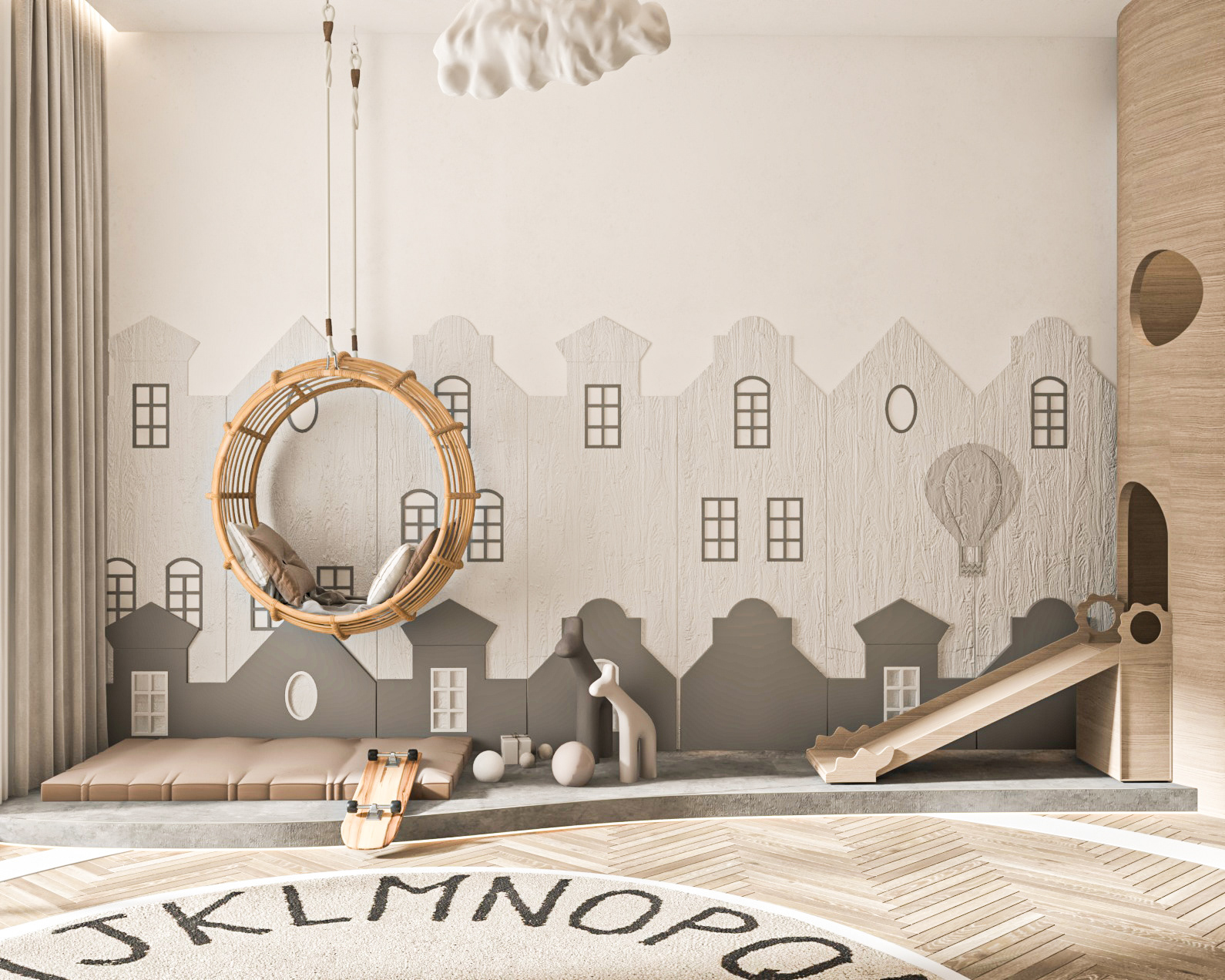 children's playroom in a villa-6