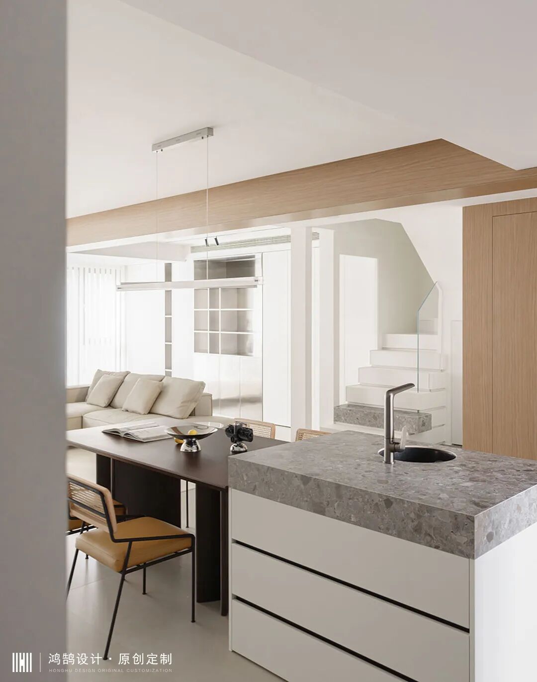 160㎡轻盈体量化空间，穿插设计手法，极致的简约-19