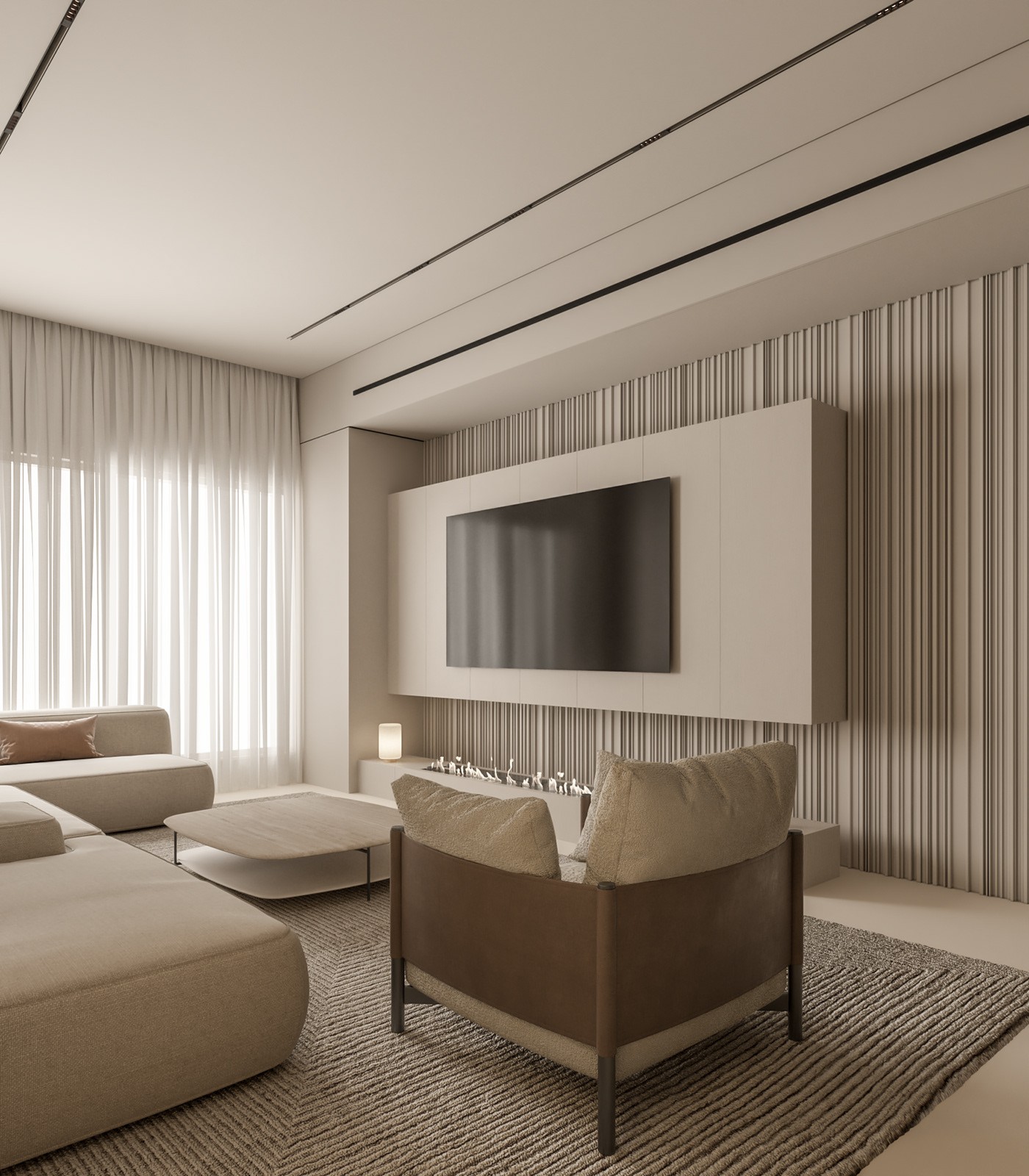 95平现代暖灰系，两居室设计！-5