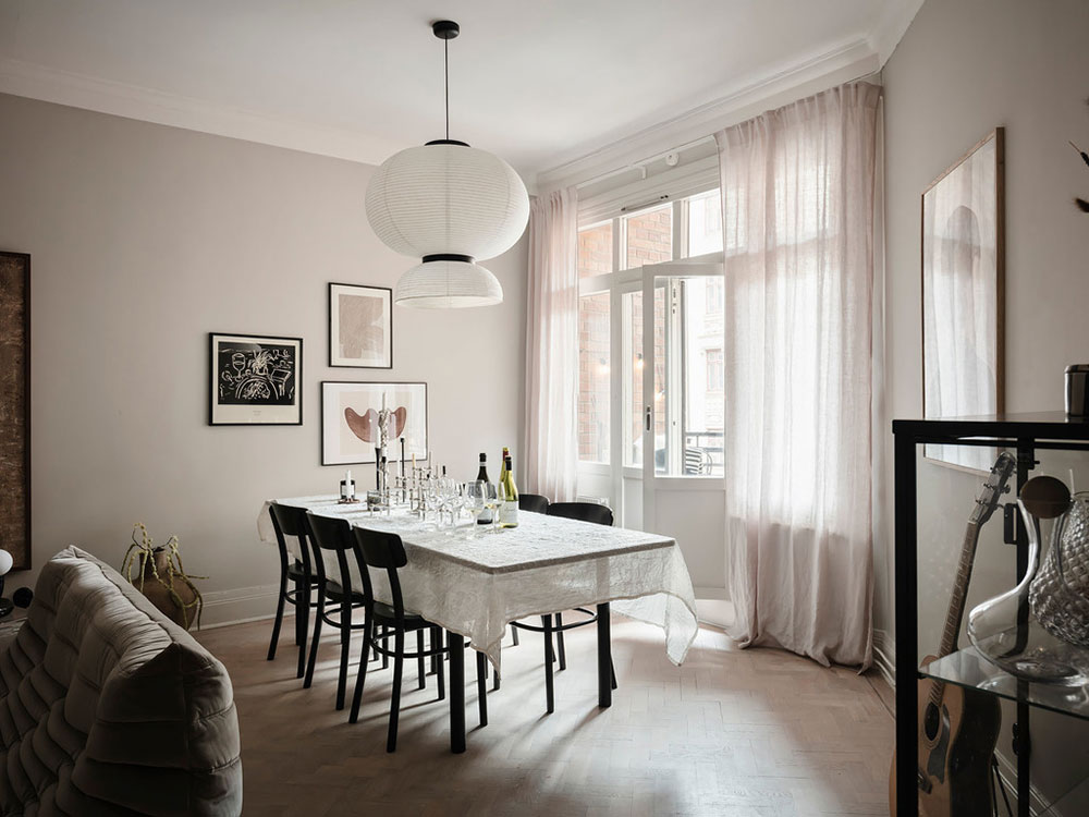 温馨瑞典公寓 | 不同空间的和谐色彩搭配-3