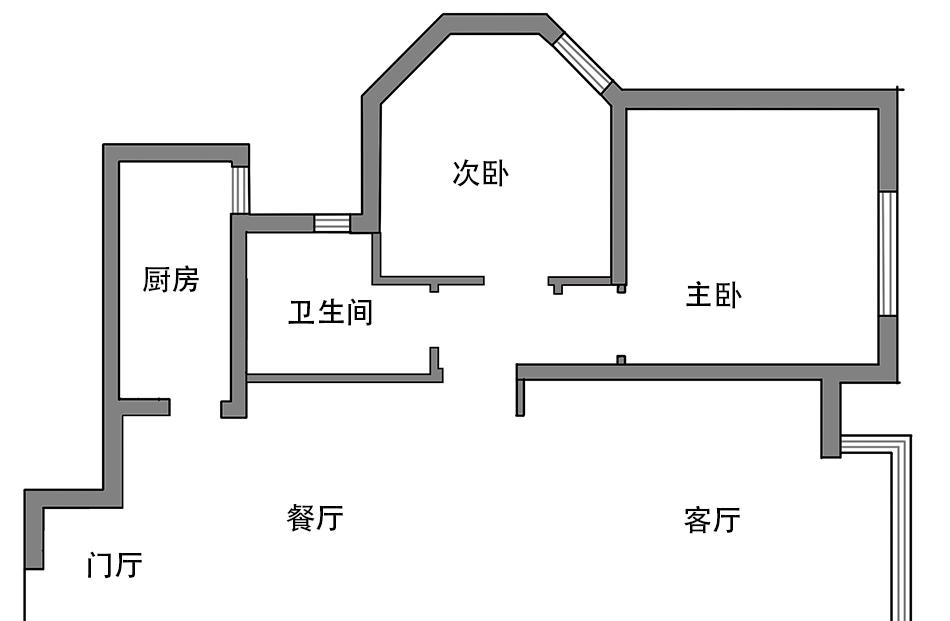 玖雅丨“凹”型墙破局绝招，小户型大变身-0