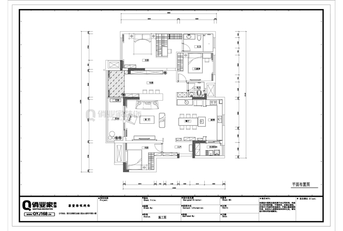 重庆金科天元道 120 平米四房现代风格装修设计案例-14