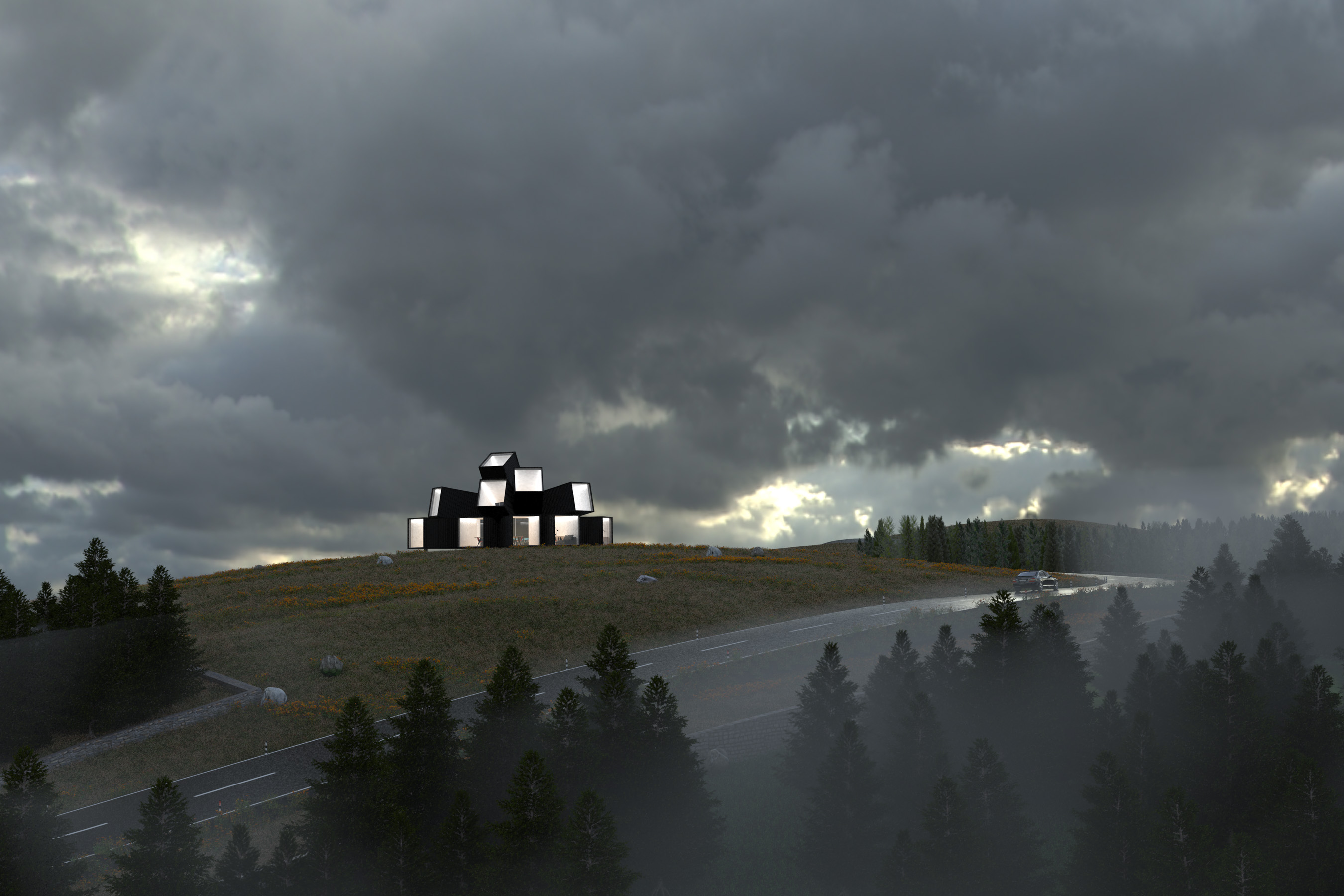 德国黑森林里的集装箱办公室-9