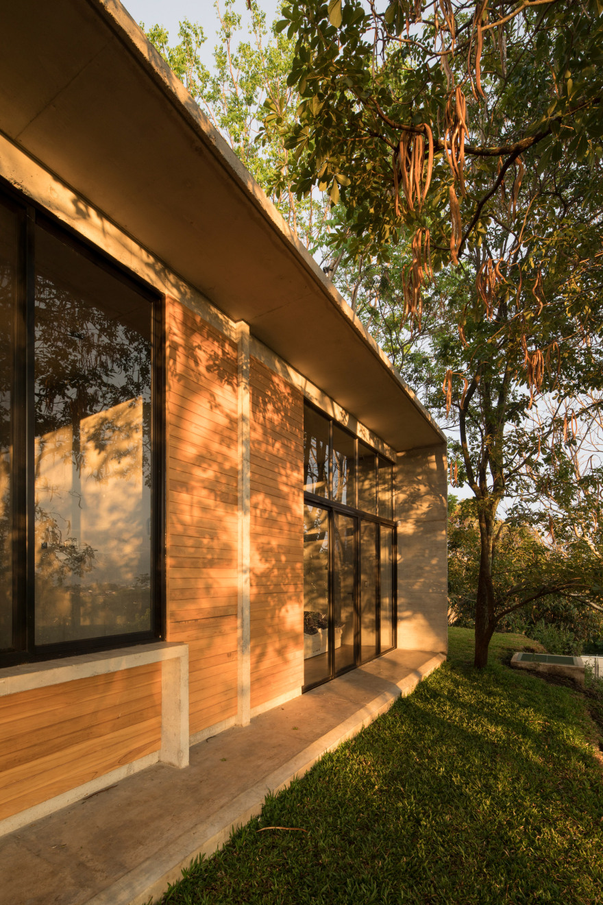 Grove of trees shades hillside Costa Rican house by Carazo Arquitectura-18