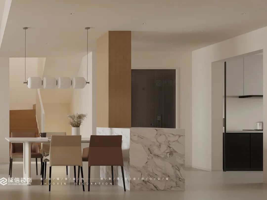 高科江澜 233m² 现代奶油风家居设计丨首席设计李成梅-21